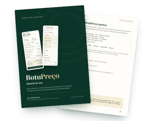 Capa e página do Manual do BotuPreço